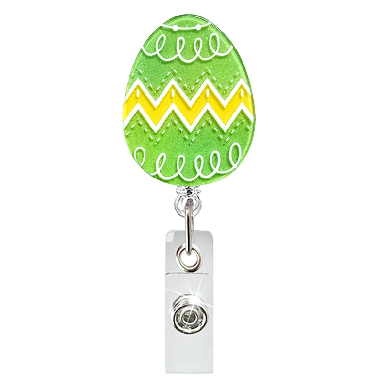 Happy Easter Eggs Retractable Badge Reel New Nurse Bunny Gnomes Badge Holder Cute Bunny Easter Day Clip ID Doctor Accessories