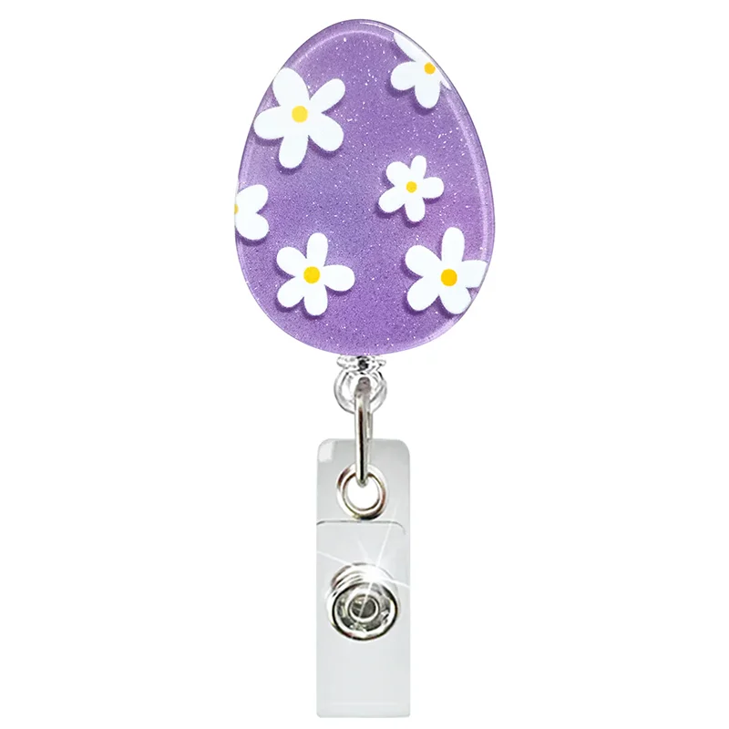 Happy Easter Eggs Retractable Badge Reel New Nurse Bunny Gnomes Badge Holder Cute Bunny Easter Day Clip ID Doctor Accessories