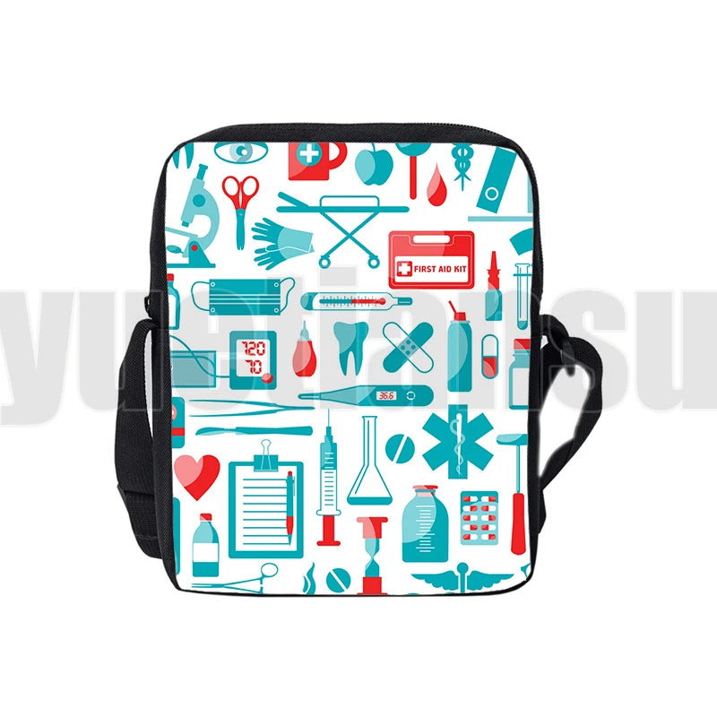 Hot Sale Doctor Nurse ECG Printing 3D Shoulder Bags Teenager Girls Boys Children Cute Messenger Bags Travelbox Student Bagpack