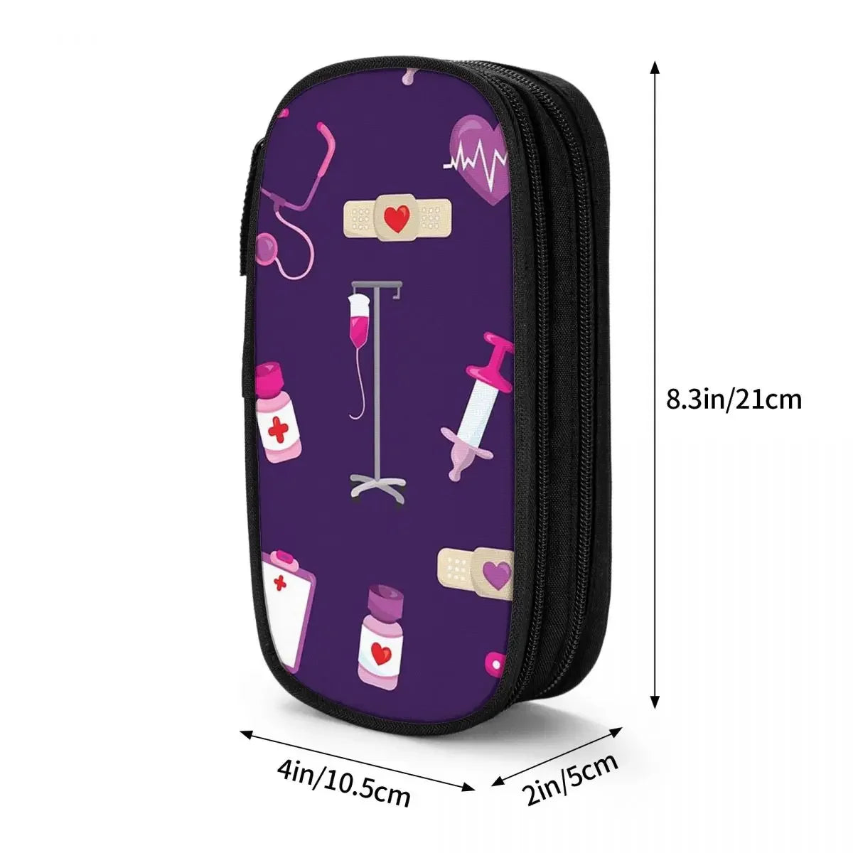 Cute Hospital Medical Pattern Gift For Nurses Pencil Cases Large Storage Pen Bags Pen Box Pencil Pouch For Boys Girls Students