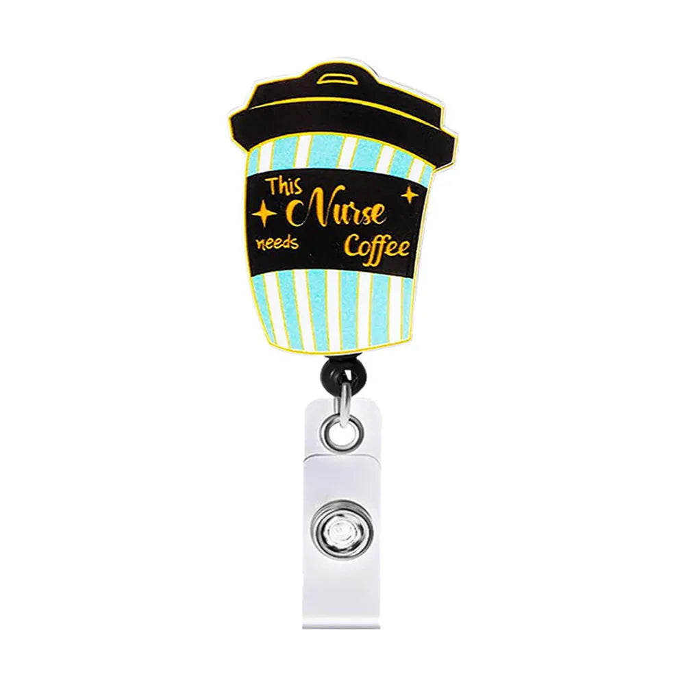 Fashion Cute Retractable Nurse Badge Reel Clip Badge Holder Students Doctor Id Card Badge Holder School Supplies Stationery