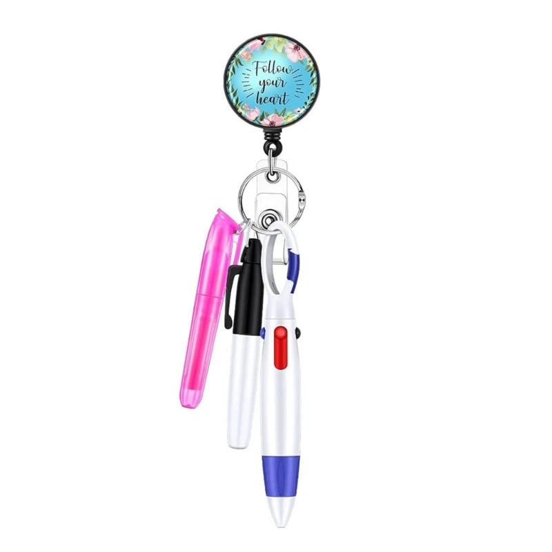 Easy Carry Nurse Pen Set Smooth Writing for Healthcare Workers Documentation Practical and Retractable Quick Access Clip