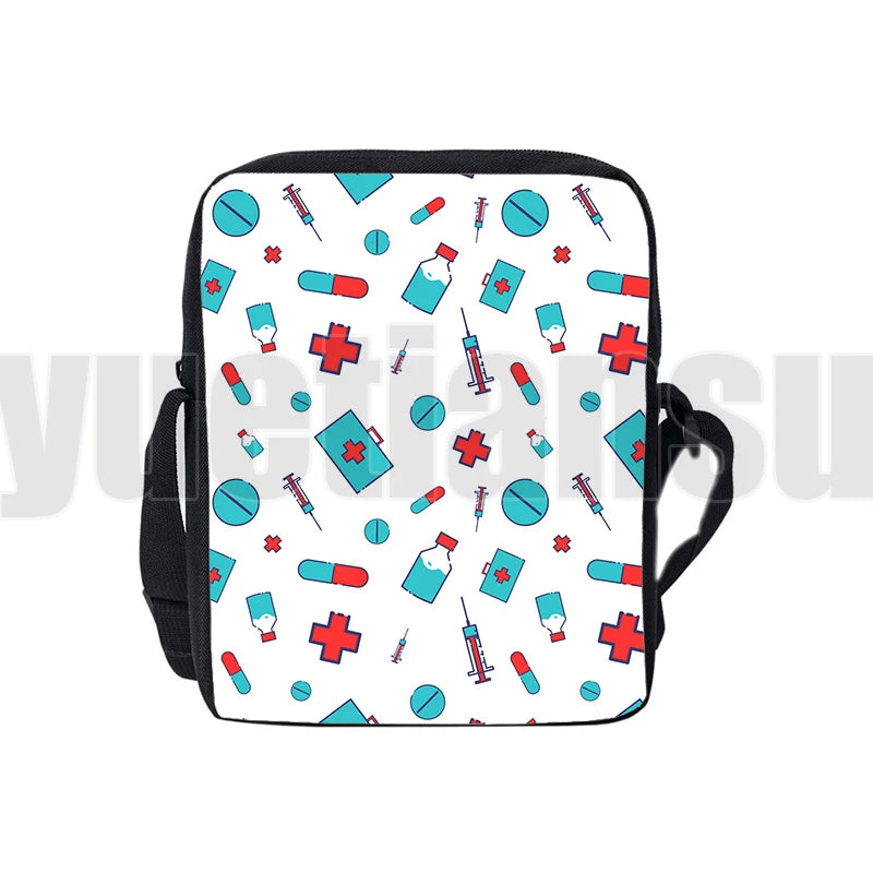 Hot Sale Doctor Nurse ECG Printing 3D Shoulder Bags Teenager Girls Boys Children Cute Messenger Bags Travelbox Student Bagpack