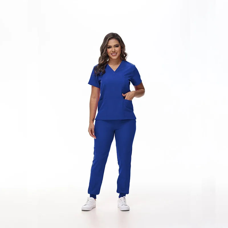 Hot Sale Medical Scrubs Uniform New Doctor and Nurse Uniform Durable Dental Pediatric Quick-Dry Healthcare services Set 42109