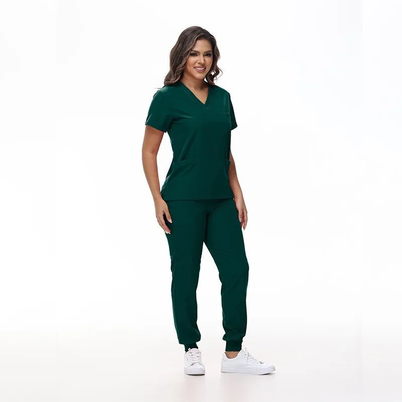 Hot Sale Medical Scrubs Uniform New Doctor and Nurse Uniform Durable Dental Pediatric Quick-Dry Healthcare services Set 42109