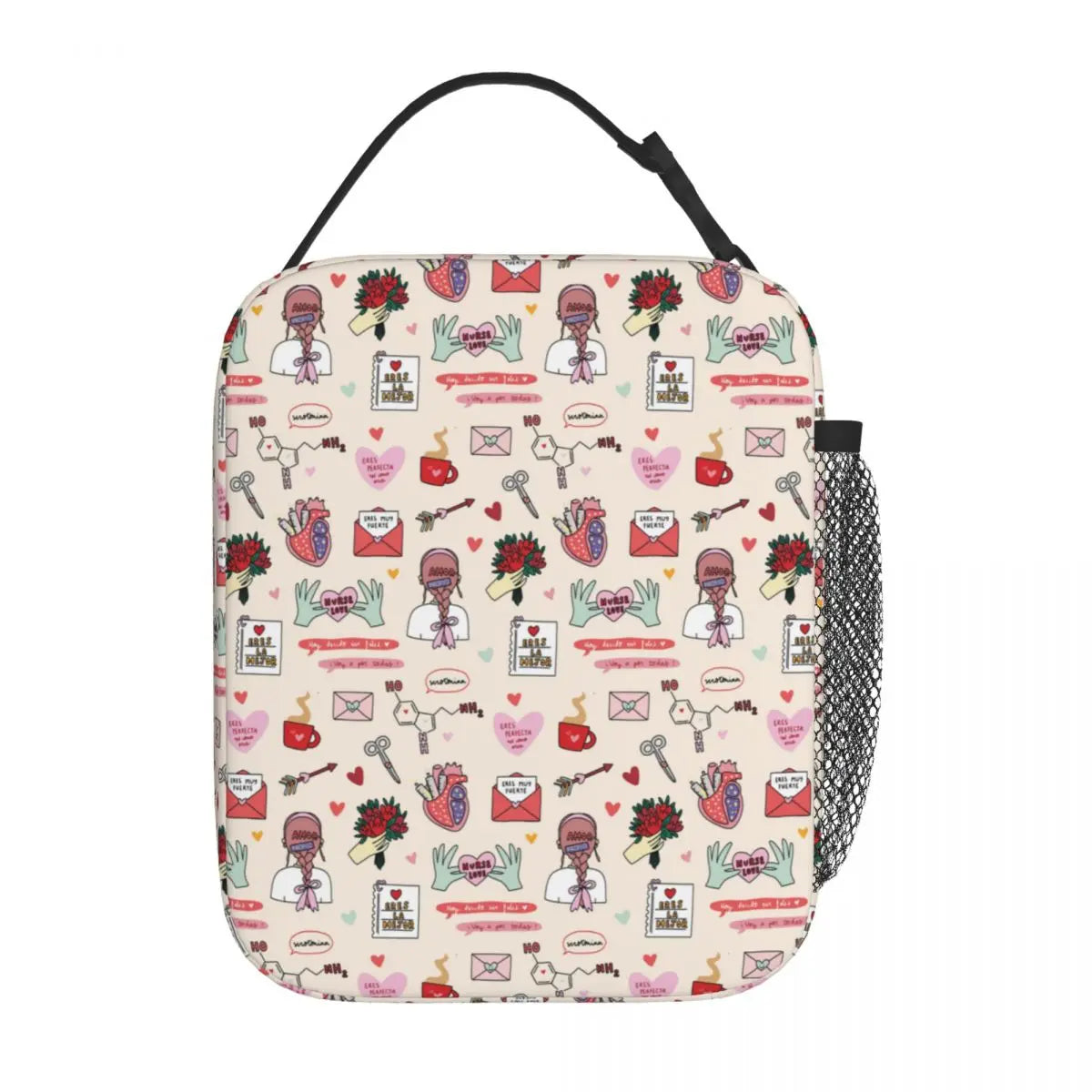 Cute Nurse Lunch Bags Merch Doctor Dentist Theme Food Box Thermal Cooler Insulated Lunch Box For Work Office Nurse Accessories