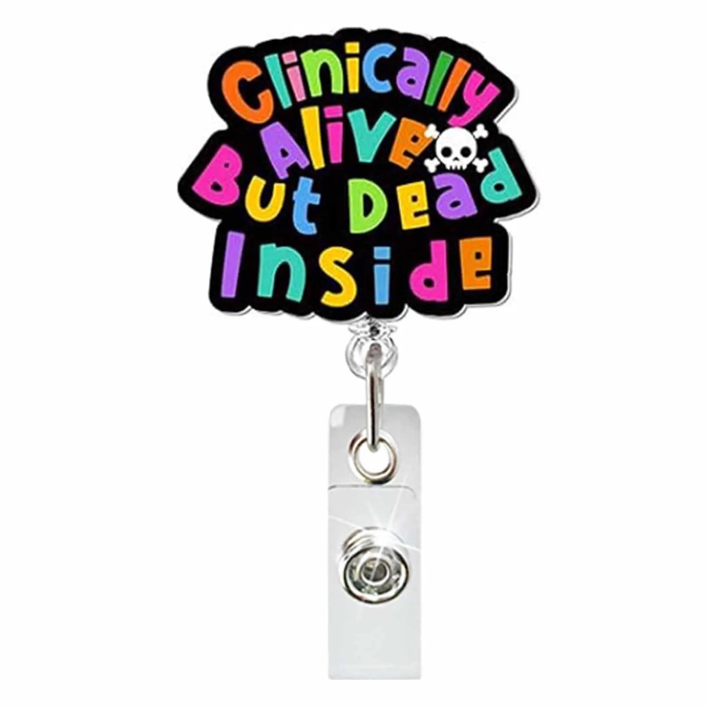 Acrylic Cup Pill Bottle Letter Retractable Badge Reel ID Badge Buckle Doctor Nurse Gift Badge Holder Key Chain Accessories