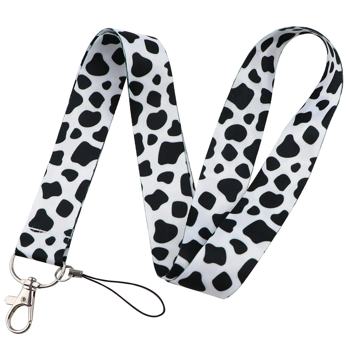 Cute Zebra Cow Pattern ID Card Holder Lanyard Credential Holders Neck Straps Women Badge Holder Keychains Phone Accessories