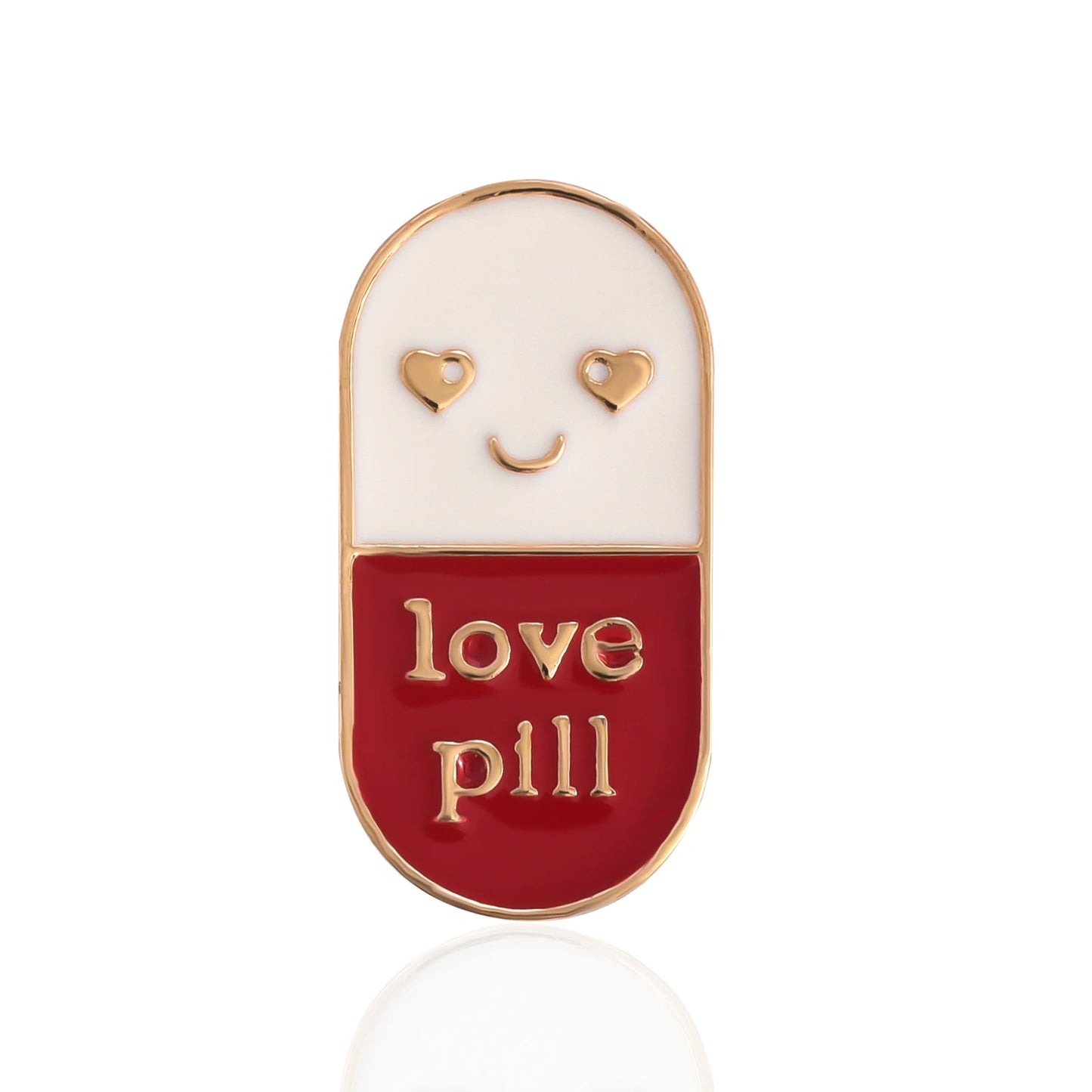 Cute Smile Pills Capsule Enamel Brooch Medical Fun Jewelry for Nurse Doctor Graduation Student Jacket Pins Badge Accessories