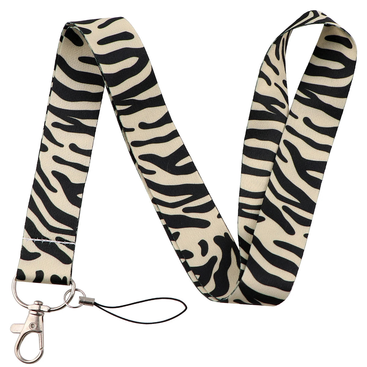 Cute Zebra Cow Pattern ID Card Holder Lanyard Credential Holders Neck Straps Women Badge Holder Keychains Phone Accessories