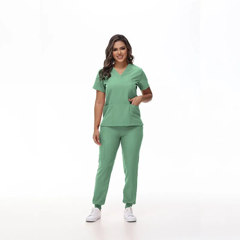 Hot Sale Medical Scrubs Uniform New Doctor and Nurse Uniform Durable Dental Pediatric Quick-Dry Healthcare services Set 42109