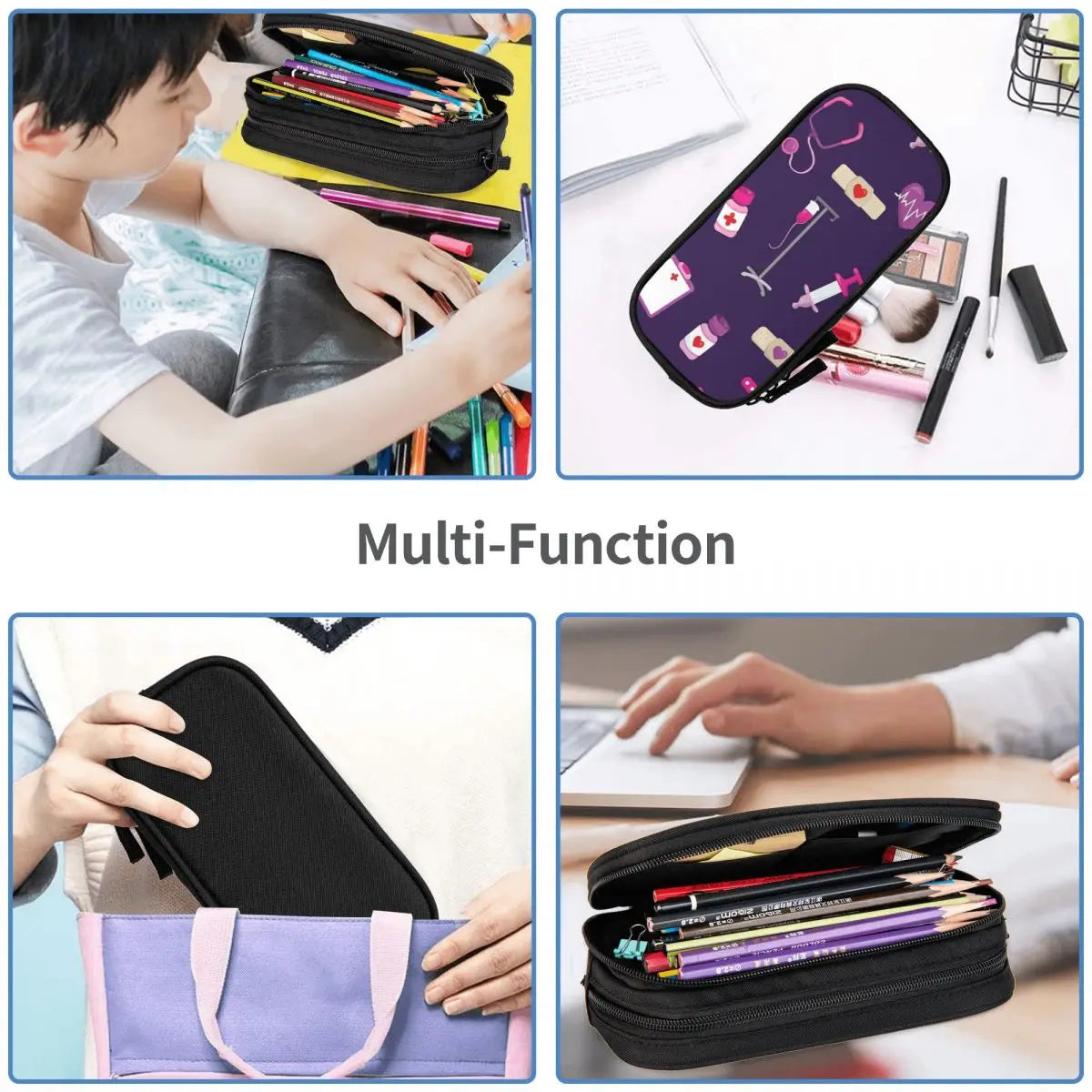 Cute Hospital Medical Pattern Gift For Nurses Pencil Cases Large Storage Pen Bags Pen Box Pencil Pouch For Boys Girls Students