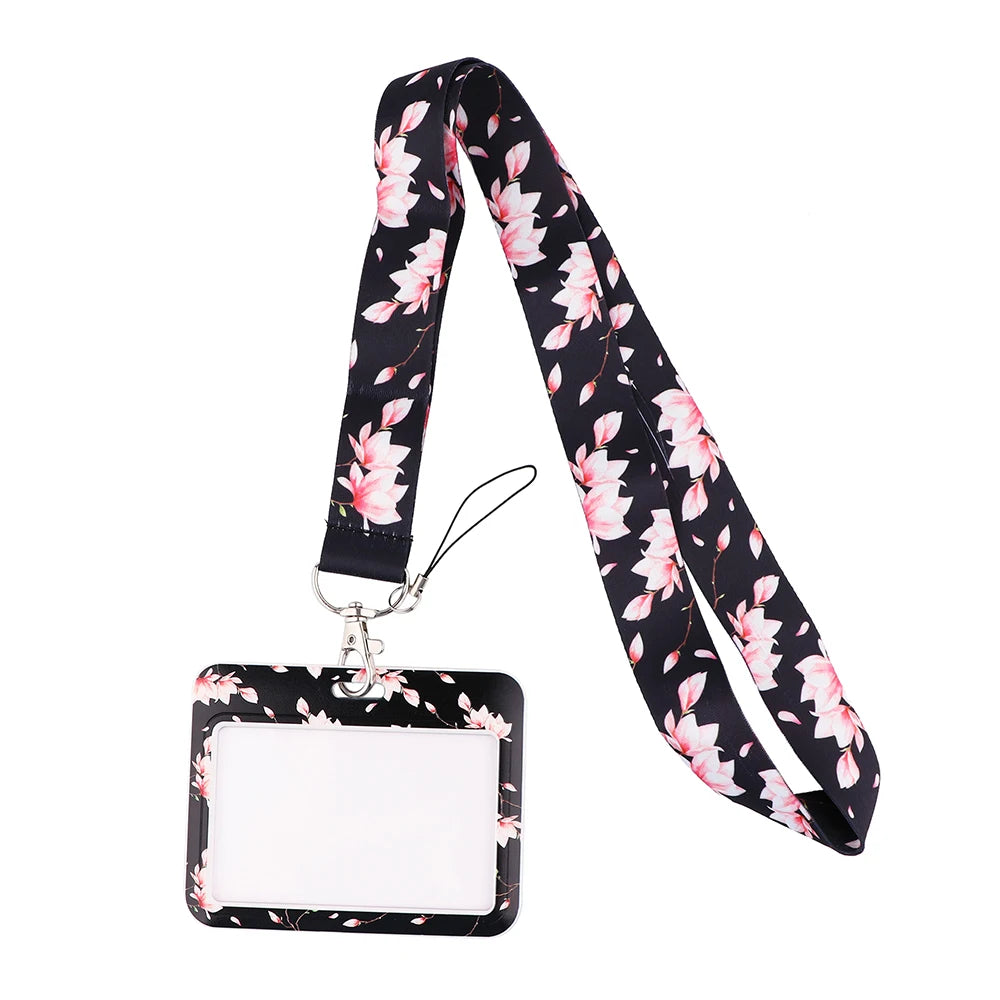 YL725 Wholesale Office Id card holder Pretty Neck Strap lanyards id badge holder Card Cover Key Chain Doctor Nurse Accessories