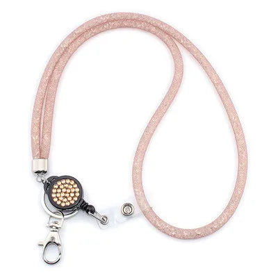 NECK RHINESTONE CRYSTAL LANYARD& RETRACTABLE ID NAME BADGE REEL PHONE KEY HOLDER Pendant Necklace