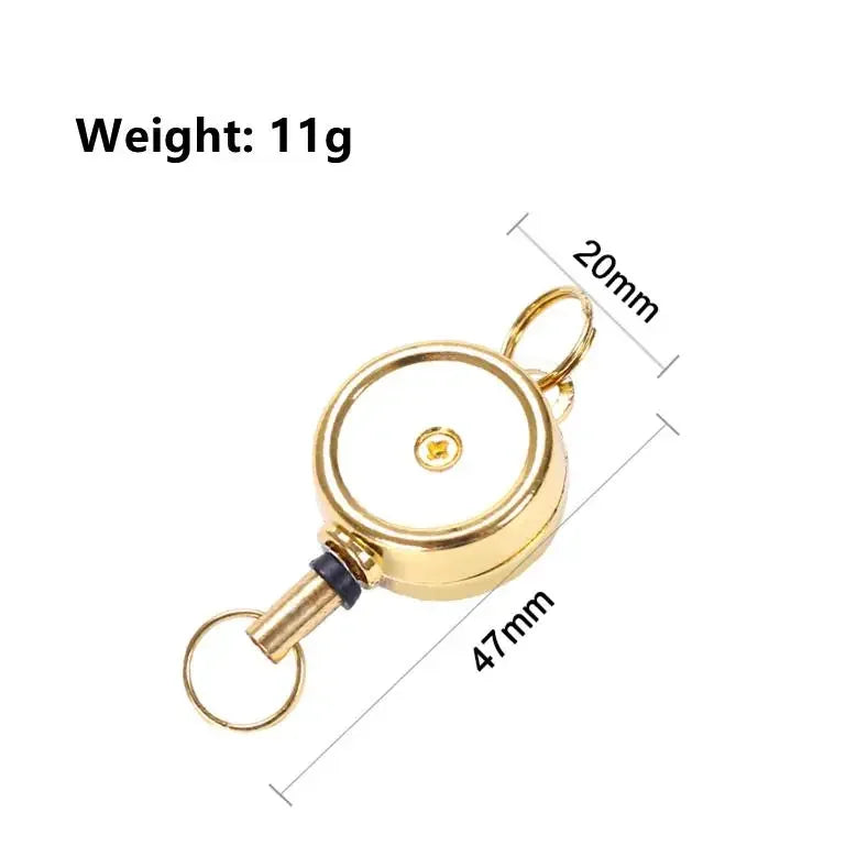 Mini Zinc Alloy Retractable Badge Reels Key Chain Holder Badge Holder Accessories ID Card Holder Clip Office Supplies