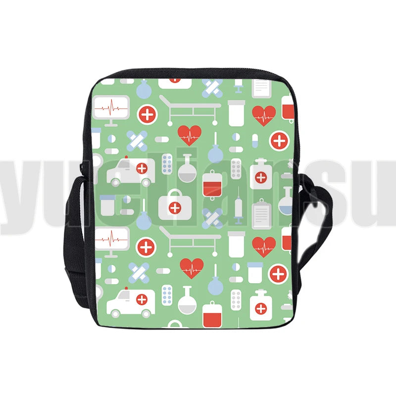 Hot Sale Doctor Nurse ECG Printing 3D Shoulder Bags Teenager Girls Boys Children Cute Messenger Bags Travelbox Student Bagpack