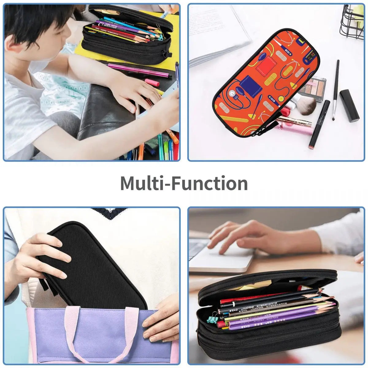 Doctors And Nurses Healthcare Medical Tools And Equipment Pencil Cases Pen Bags Pen Box Pencil Pouch For Boys Girl School Office