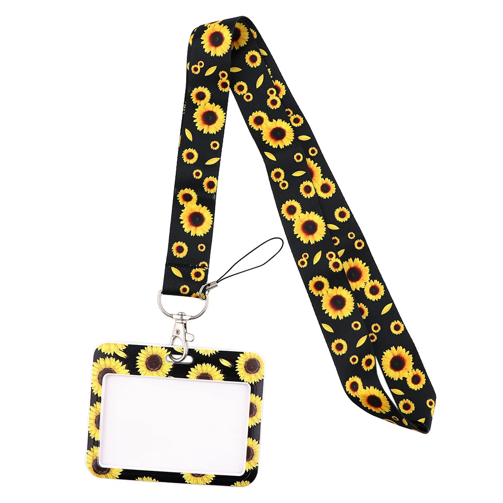 YL725 Wholesale Office Id card holder Pretty Neck Strap lanyards id badge holder Card Cover Key Chain Doctor Nurse Accessories