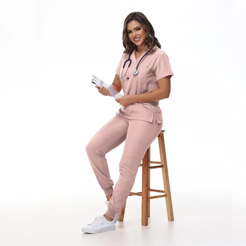 Hot Sale Medical Scrubs Uniform New Doctor and Nurse Uniform Durable Dental Pediatric Quick-Dry Healthcare services Set 42109