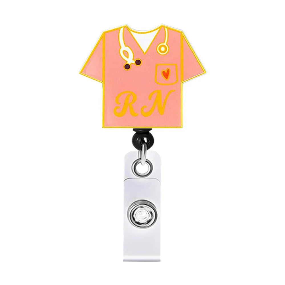 Fashion Cute Retractable Nurse Badge Reel Clip Badge Holder Students Doctor Id Card Badge Holder School Supplies Stationery