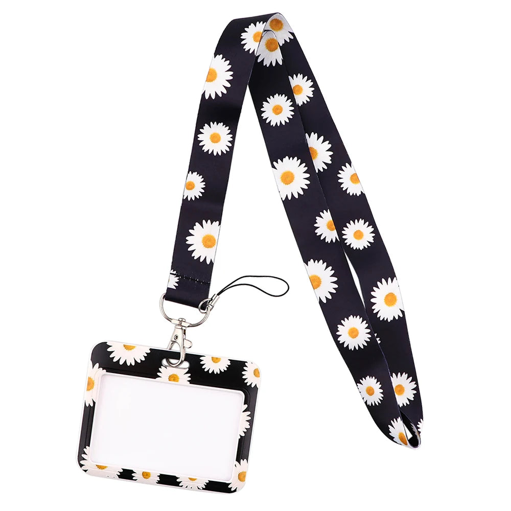 YL725 Wholesale Office Id card holder Pretty Neck Strap lanyards id badge holder Card Cover Key Chain Doctor Nurse Accessories