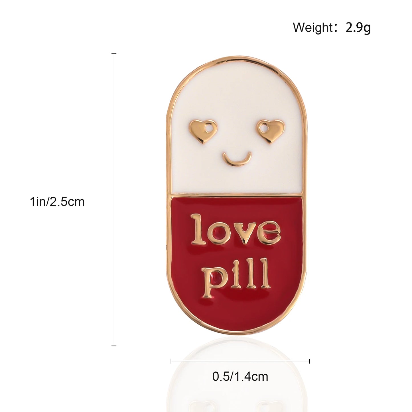 Cute Smile Pills Capsule Enamel Brooch Medical Fun Jewelry for Nurse Doctor Graduation Student Jacket Pins Badge Accessories