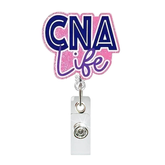 Medical Acrylic Cna Rotate Badge Reel Nurse Workers Enfermera Id Holder Retractable Card Holder Accessory Name Card Supplies