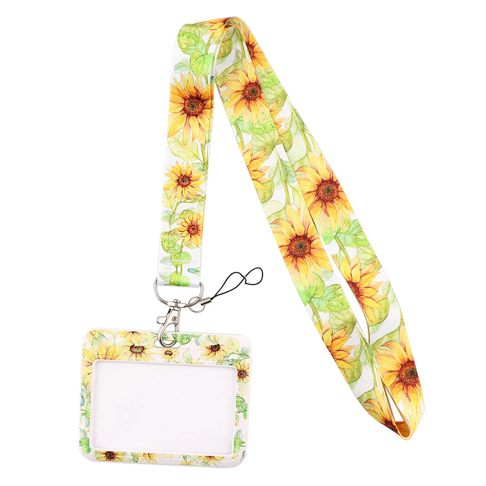 YL725 Wholesale Office Id card holder Pretty Neck Strap lanyards id badge holder Card Cover Key Chain Doctor Nurse Accessories