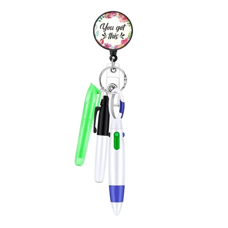 Easy Carry Nurse Pen Set Smooth Writing for Healthcare Workers Documentation Practical and Retractable Quick Access Clip