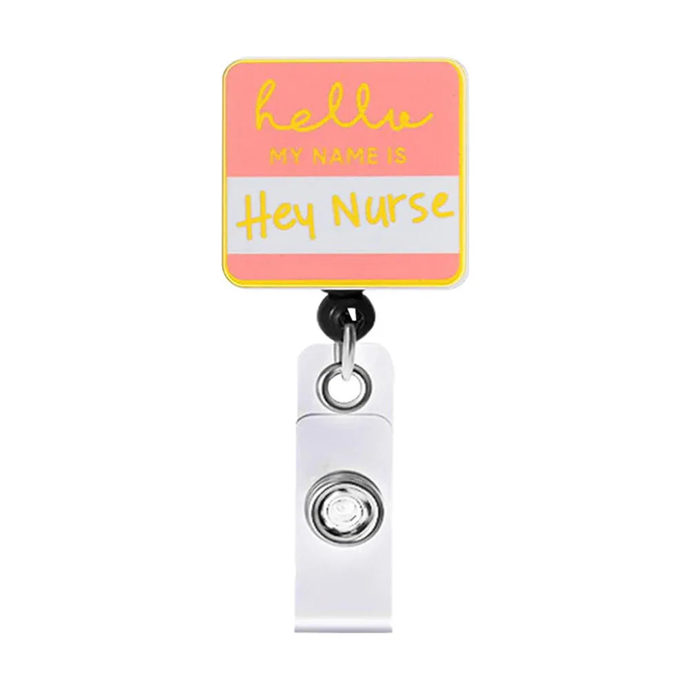 Fashion Cute Retractable Nurse Badge Reel Clip Badge Holder Students Doctor Id Card Badge Holder School Supplies Stationery