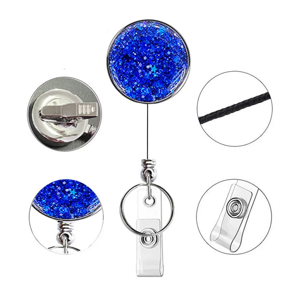 New Cute Retractable Nurse Badge Reel Clip Badge Holder Students Doctor Id Card Holder Party Badge Clip Keychain