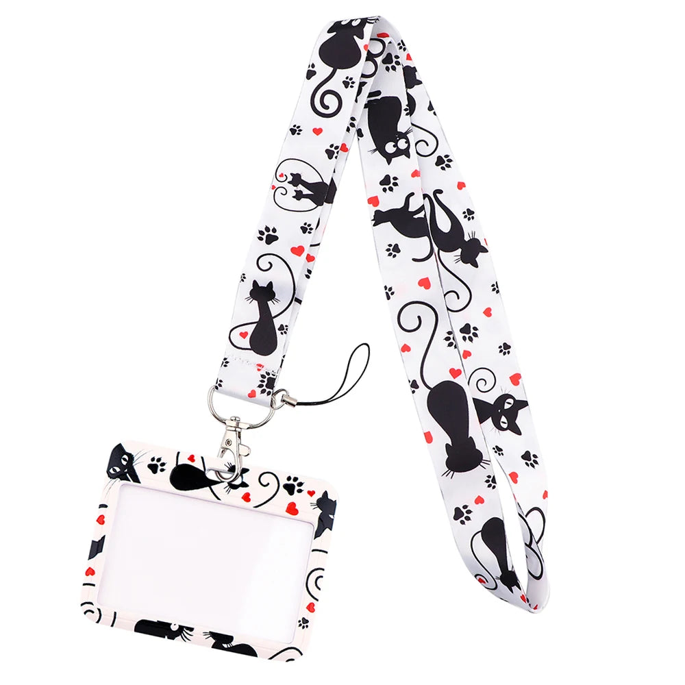 YL725 Wholesale Office Id card holder Pretty Neck Strap lanyards id badge holder Card Cover Key Chain Doctor Nurse Accessories