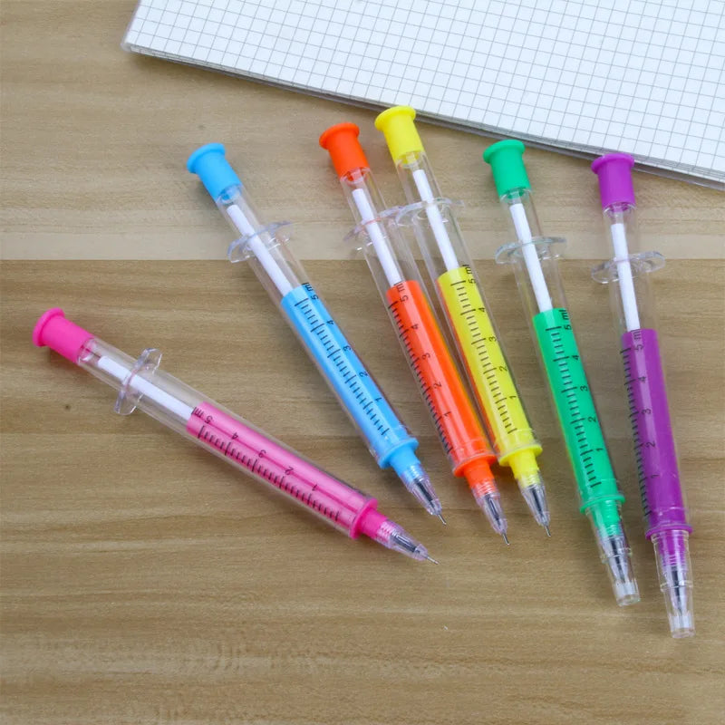 6Pcs/Set School Cute Nurse Pen 0.5mm Gel Pen Black Refill School Student Stationery Office Writing Pen Gift Pen Office Supplies