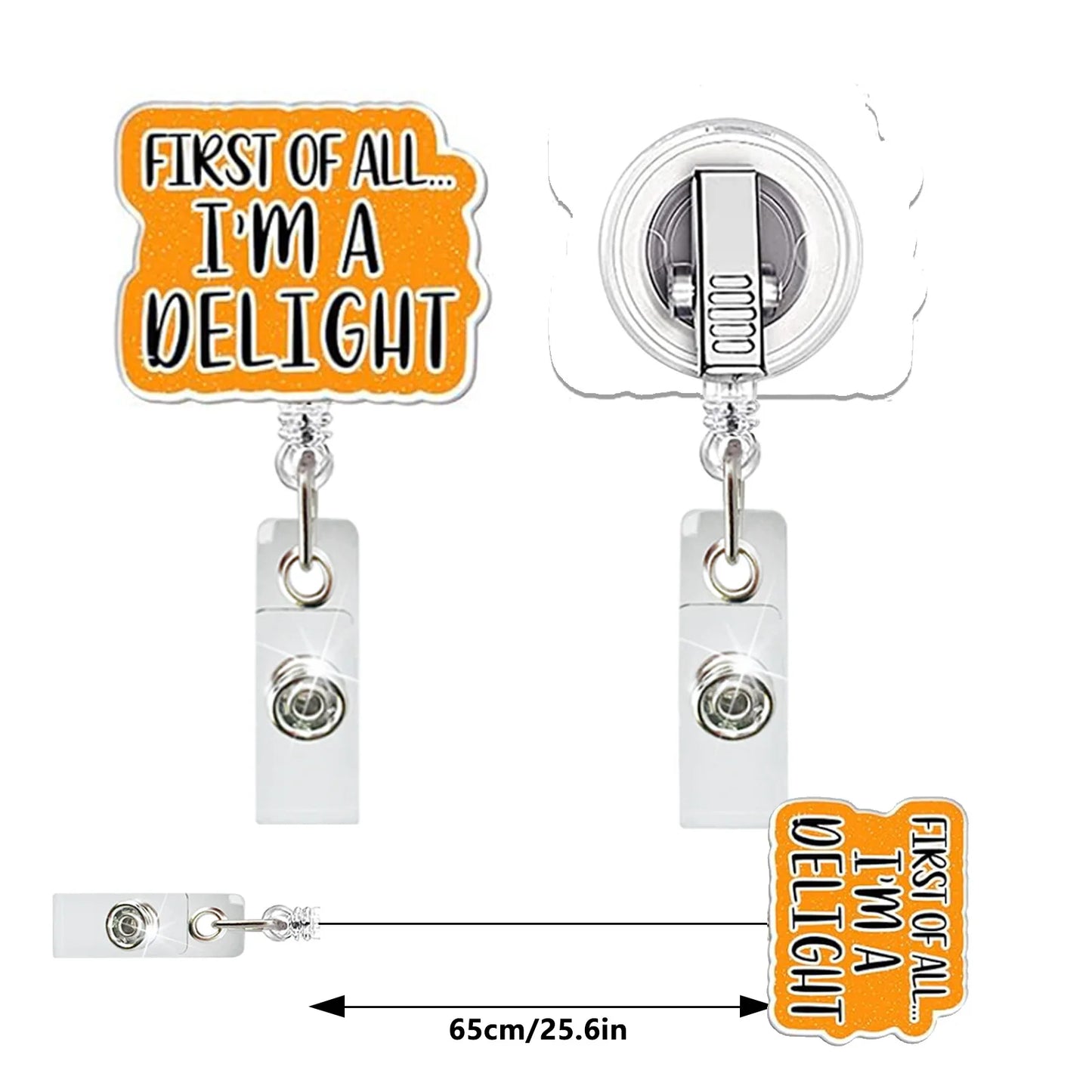 Acrylic Cup Pill Bottle Letter Retractable Badge Reel ID Badge Buckle Doctor Nurse Gift Badge Holder Key Chain Accessories