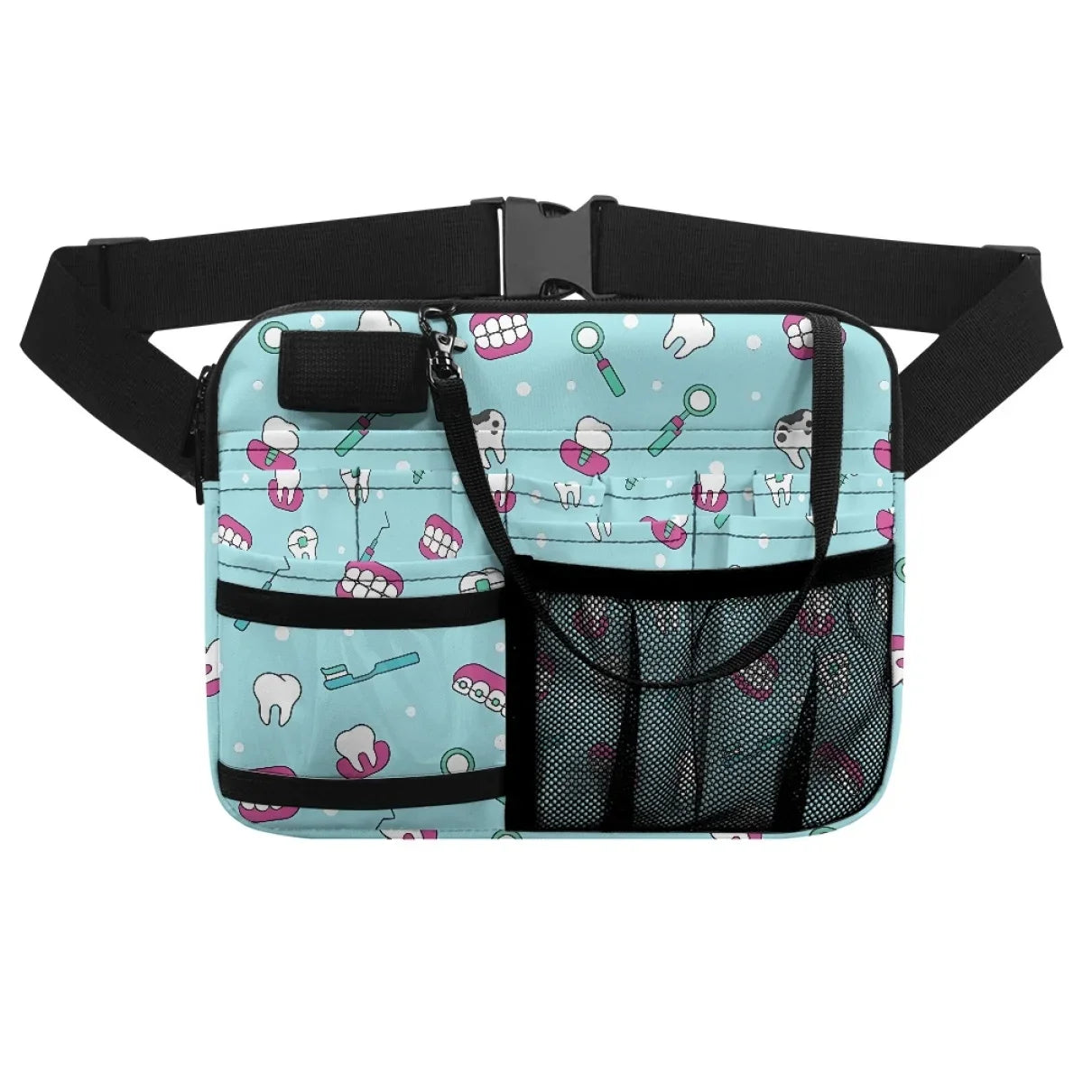 New Nurse Fanny Packs for Women Tool Belt Waist Bags Cute Tooth Dental Healthcare Print Organizer Pouch for Dentists Drop Ship