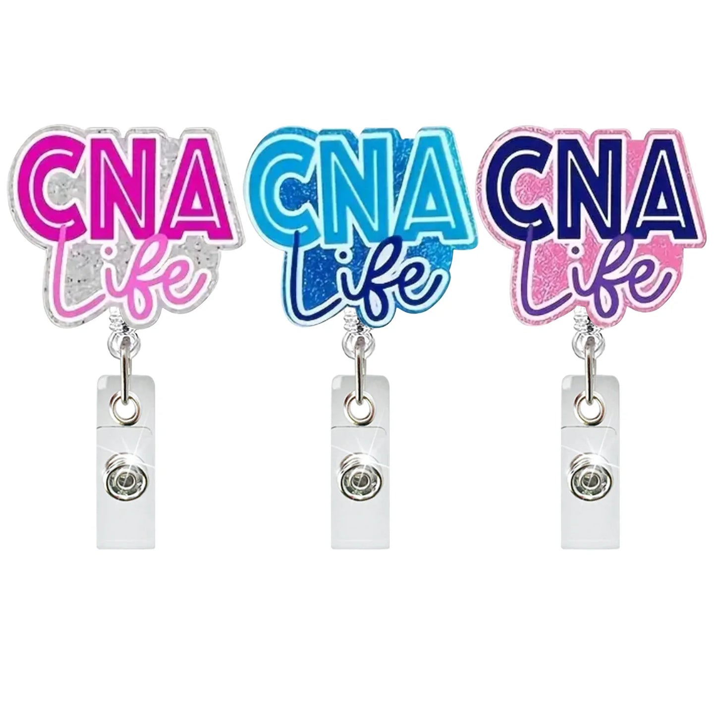 Medical Acrylic Cna Rotate Badge Reel Nurse Workers Enfermera Id Holder Retractable Card Holder Accessory Name Card Supplies