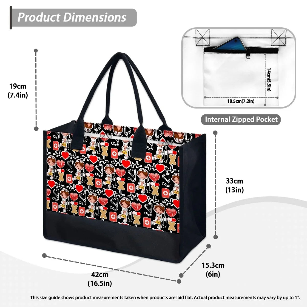 Medical Nurse Healthcare Luxury Designer Tote Bags Vintge Handle Girls Commuter Handbags for Travel Shopping Shopper Bag Female