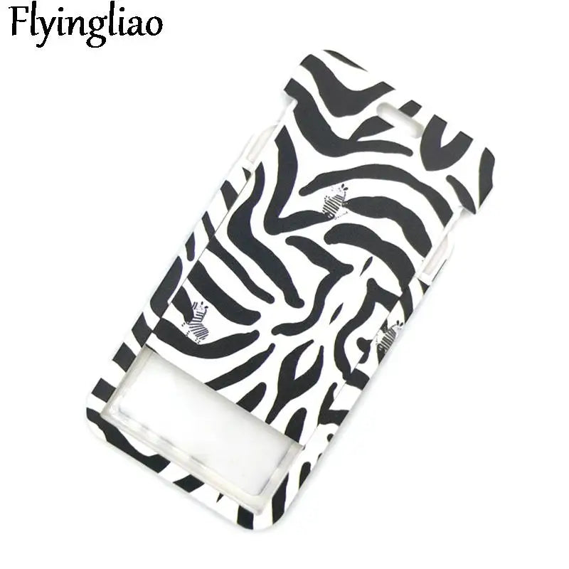 Zebra Cute Card Cover Clip Lanyard Retractable Student Nurse Badge Reel Clip Cartoon ID Card Holder