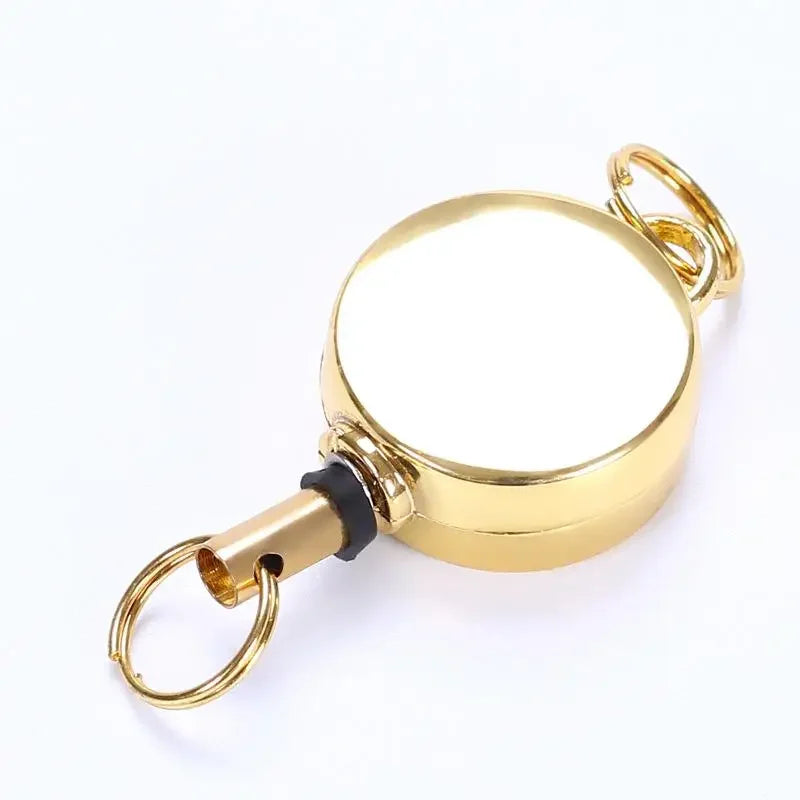 Mini Zinc Alloy Retractable Badge Reels Key Chain Holder Badge Holder Accessories ID Card Holder Clip Office Supplies