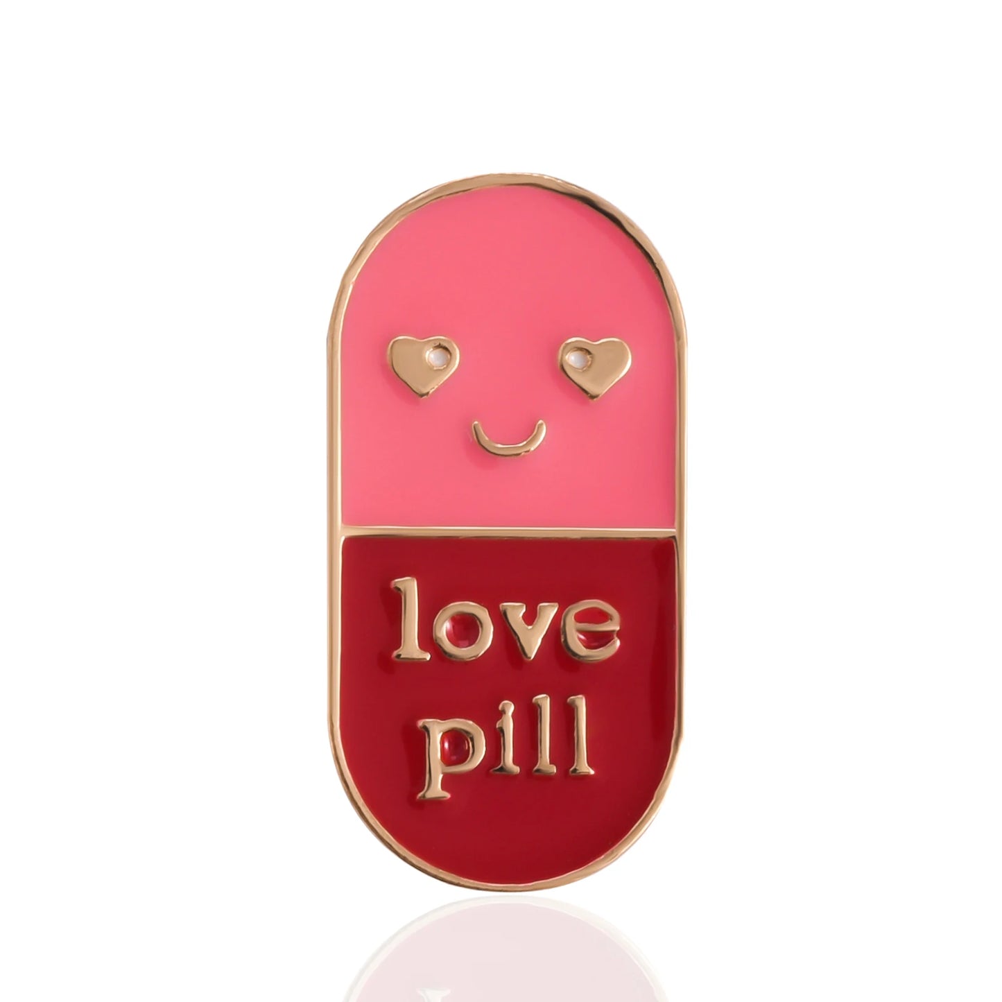 Cute Smile Pills Capsule Enamel Brooch Medical Fun Jewelry for Nurse Doctor Graduation Student Jacket Pins Badge Accessories