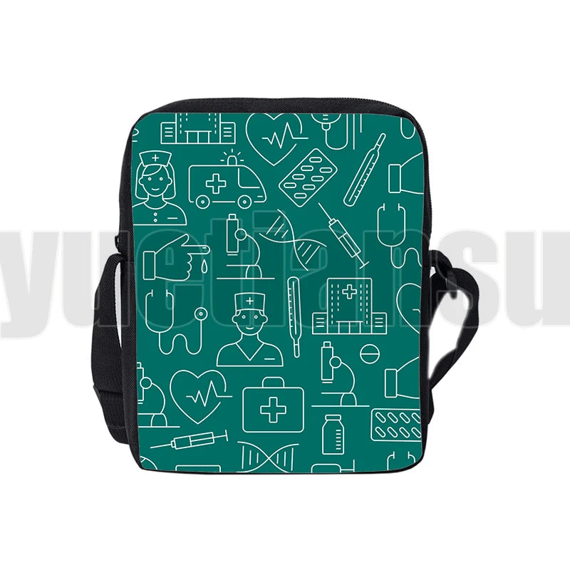 Hot Sale Doctor Nurse ECG Printing 3D Shoulder Bags Teenager Girls Boys Children Cute Messenger Bags Travelbox Student Bagpack