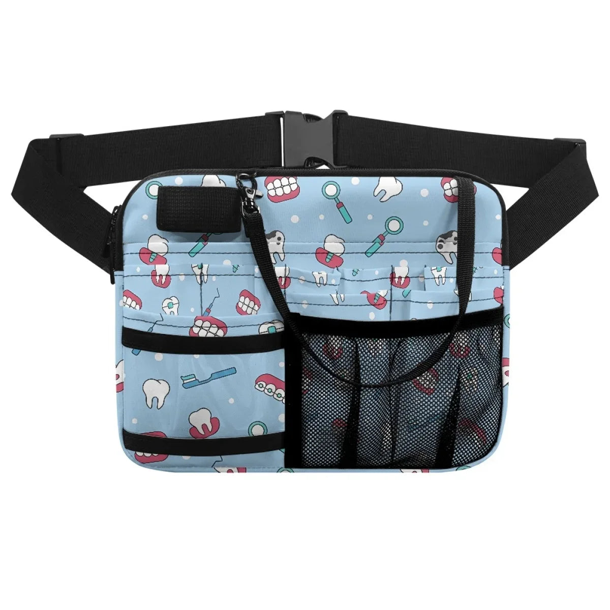 New Nurse Fanny Packs for Women Tool Belt Waist Bags Cute Tooth Dental Healthcare Print Organizer Pouch for Dentists Drop Ship