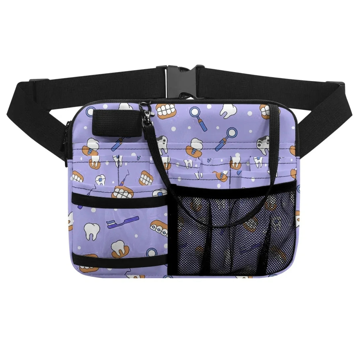 New Nurse Fanny Packs for Women Tool Belt Waist Bags Cute Tooth Dental Healthcare Print Organizer Pouch for Dentists Drop Ship