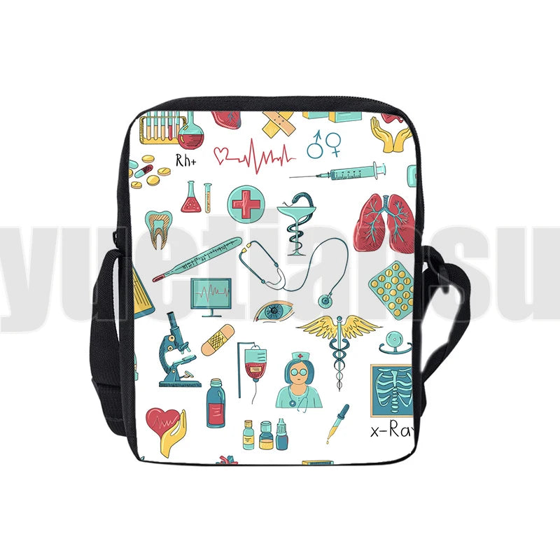 Hot Sale Doctor Nurse ECG Printing 3D Shoulder Bags Teenager Girls Boys Children Cute Messenger Bags Travelbox Student Bagpack