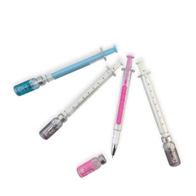 20Pcs Cute Kawaii Novelty Nurse Needle Syringe Shaped Highlighter Marker Marker Pen Stationery School Supplies