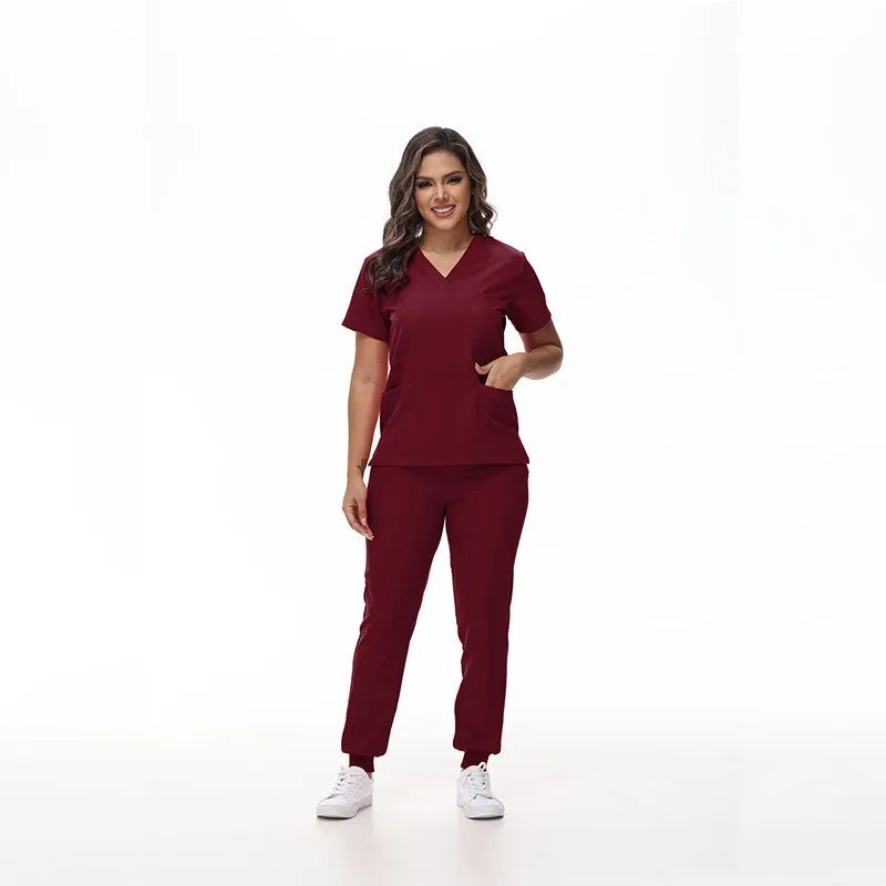 Hot Sale Medical Scrubs Uniform New Doctor and Nurse Uniform Durable Dental Pediatric Quick-Dry Healthcare services Set 42109