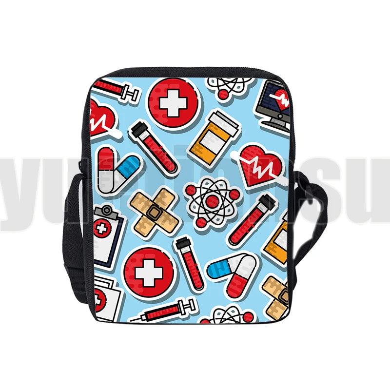 Hot Sale Doctor Nurse ECG Printing 3D Shoulder Bags Teenager Girls Boys Children Cute Messenger Bags Travelbox Student Bagpack