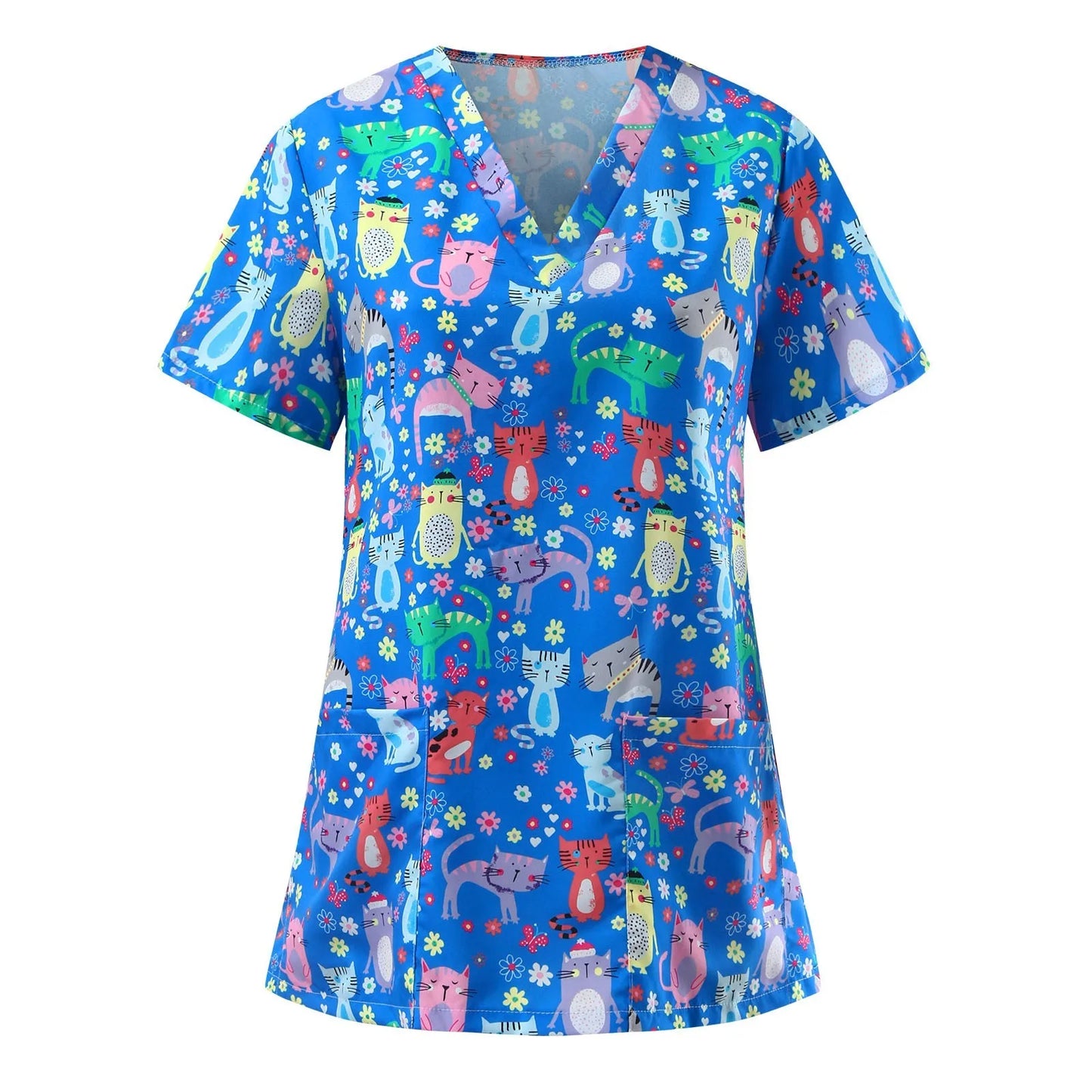 Medical Surgical Uniforms Cute Cartoon Graphic Beauty Salon Pharmacy Scrubs Tops Dentistry Pet Doctor Overalls Nurse Uniform