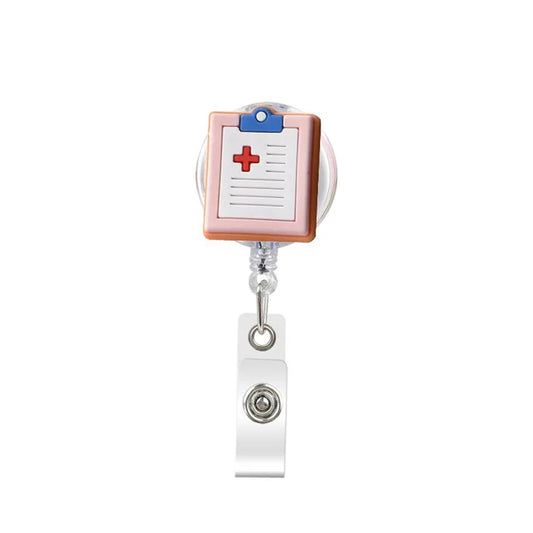 1PCS Hospital Retractable Badge Reel with Belt Clip Cute Nurse Doctor Name Tag Card Holder Accessories Office Supply Clip