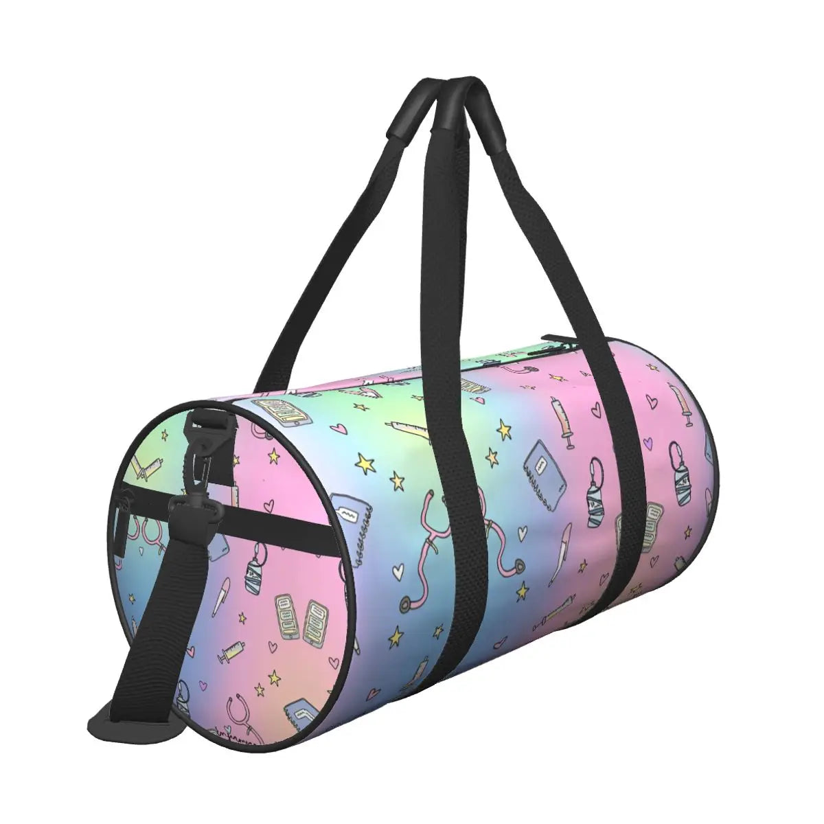 Enfermera En Apuros Nurse Gym Bag Portable Sports Bags Gym Accessories Travel Training Handbag Cute Fitness Bag For Male Female